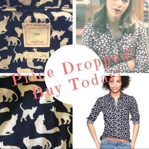 Gap Fitted Boyfriend Cat Shirt